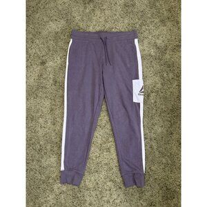 REEBOK Purple Level Up Soft Terry Jogger Woven Side Pocket Outdoor Running LARGE